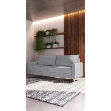 Imagem de Sofá 2 Br 0,10 2 Ass 0,80 Davos 3 Lugares Bipartido Cinza