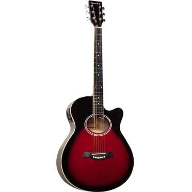 Imagem de Violão Eletro-Acústico Giannini Gsf-1D Red Burst Com Cutaway