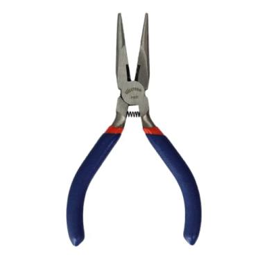 Imagem de Alicate De Bico Reto Meia Cana 4,5 Polegadas Para Artesanato Trabalhos Ajuste (2, Azul)