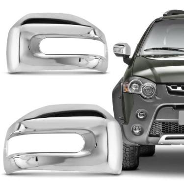 Imagem de Par De Aplique Cromado Retrovisor Idea Adventure Locker 08/10 - Strada