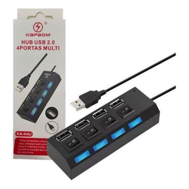 Imagem de Extensor Adaptador Hub Usb 4 Portas Kapbom Ka-h4u - NoBrand
