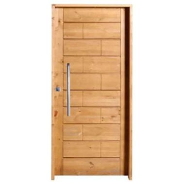 Imagem de Porta De Madeira Maciça Ekos Com Puxador 2,10x0,80 Lado Esquerdo