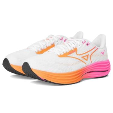 Imagem de Mizuno Tênis de corrida unissex Wave Rider 29 Hanabi, Laranja, branco, 7.5 Wide Women/6 Men
