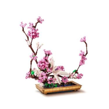 Imagem de Conjunto de blocos de construção Dovob Decor Lilac Bonsai Plant 974 pe