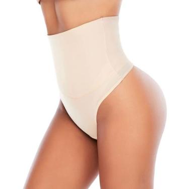 Imagem de Calcinha tanga Shapewear Tummy Control Body Shaper Bege - Werena