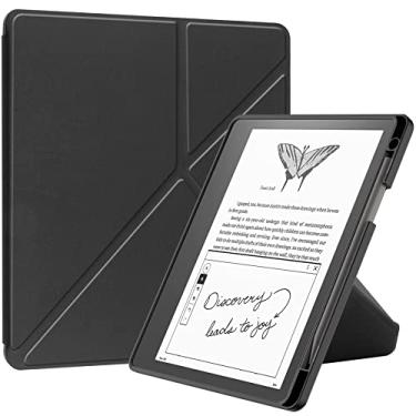 Imagem de Capa para Kindle Scribe 2022 (10.2”),Suporte dobrável com função de despertar/repouso automático - Black