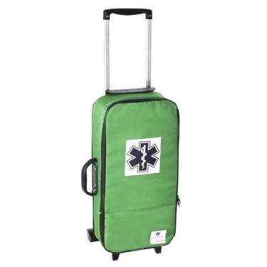 Imagem de Bolsa com Rodinhas para Cilindro 3 Litros Verde - Centercor Hospitalar