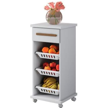 Imagem de Fruteira Curitiba 1 Gaveta Branco Arte Móveis