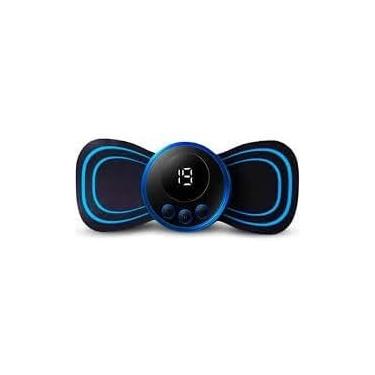 Imagem de Mini Massageador Elétrico Portátil Aparelho Massageador Elétrico Recarregável Portátil p/Dor Muscular Pescoço Pernas Coluna Lombar e Cervical sem fio usb fisioterapia tensão relaxamento corporal