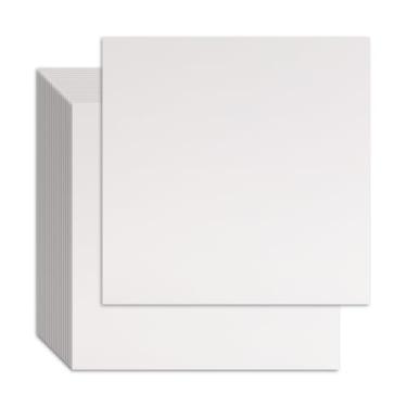 Imagem de 25 peças de quadro de livros, placa de fichário, placa de capa, aglomerado resistente para encadernação de livros, papelão DIY (branco, 25 x 25 cm, 80 PT)