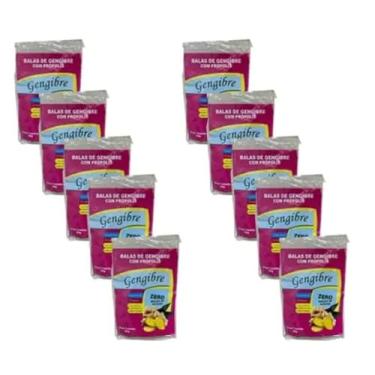 Imagem de Kit 10 Pcte Balas Gengibre E Propolis Zero Açucar Amatuvida