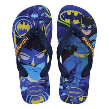 Imagem de Havaianas Kids Top Warner Batman, Chinelo Infantil, Azul Marinho, 29/30, Borracha