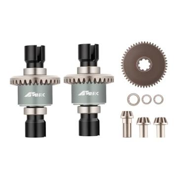 Imagem de NMNRC Steel 2PCS Differential Diff & Input Spur Gear Compatible with HyperGO 1/16 H16BM H16PL H16GT H16DR 16207 16208 16209 16210 1/14 14209 14210 14301 14303 Upgrades Part Gray