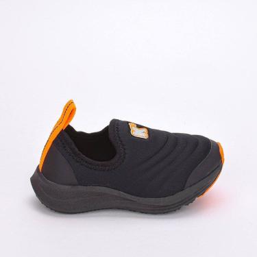 Imagem de Tênis Infantil Baby Masculino Energy Respitec Preto Laranja