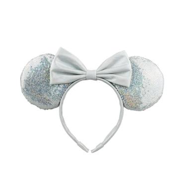 Imagem de Tiara Prateada Orelhas Laço Minnie 20X25Cm