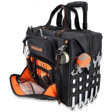 Imagem de Bolsa de Ferramentas Organizadora com 46 Compartimentos, WELKINLAND, Preto