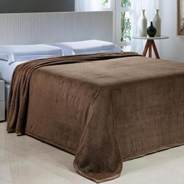 Imagem de Cobertor Niazitex Toque de Seda Premier Kaki Favo 180x220 cm