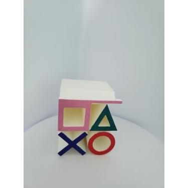 Imagem de Suporte para Controle de PlayStation 5, Design Moderno em Múltiplas Cores, Organizador de Mesa para Videogame