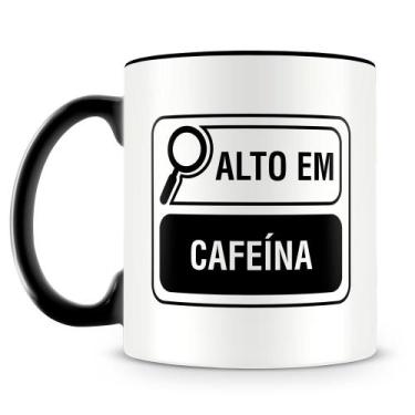 Imagem de Caneca Personalizada Alto em Cafeína - Cerâmica 325ml - Amo Canecas