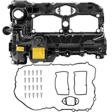 Imagem de Orceed Tampa da válvula do motor, adequada para BMW 228i 320i 328i 428i 528i X1 X3 X4 X5 Z4, com junta, parafuso, tampa de óleo, OE 11127588412, URO013090