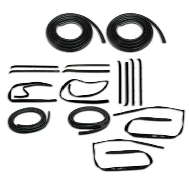 Imagem de A-Premium Kit de 16 peças de tira de vedação de porta dianteira e traseira e acabamento de janela para acabamento de janela compatível com Chevrolet C10/C20/K10/K20/R10/R20/V10/V20/R1500 Suburban e