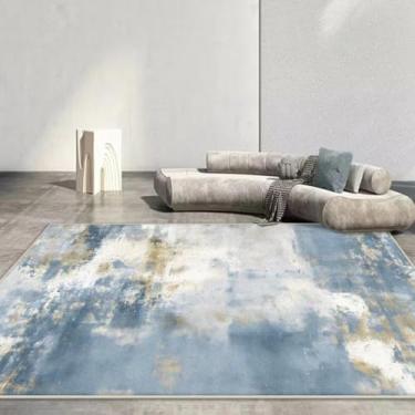 Imagem de Tapete para sala de estar, decoração de sofá, azul, tapete grande para áreas externas (200x250 cm)/CX157-Flannel-2)