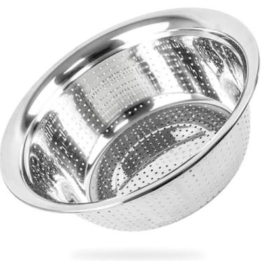 Imagem de Peneira Inox Escorredor de Arroz e Macarrão - Coador Multiuso para Legumes e Frutas com Alça (30CM)