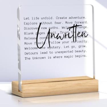 Imagem de Presentes inspiradores de saúde mental para mulheres, placa acrílica, decoração de cubículo, presentes positivos motivacionais para mulheres, sobrinha, esposa