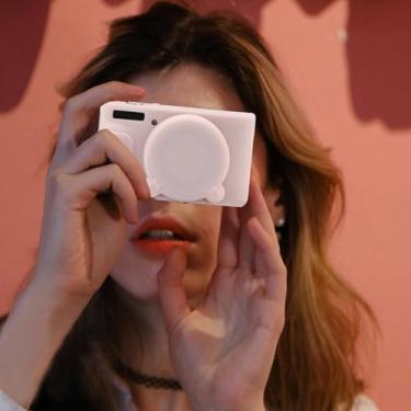 Imagem de Capa de silicone para câmera digital Canon PowerShot SX740 SX730, capa de silicone macio com capa de lente destacável, rosa gelatina