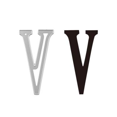 Imagem de Matrizes de letras maiúsculas de 10 cm / 4 polegadas para fazer cartões, alfabetos grandes, matrizes de corte de metal para artesanato em papel, artesanato feito à mão, materiais de scrapbook, álbuns