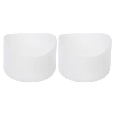 Imagem de 2 peças de capa protetora de silicone para botas de 7 cm para 340.2-680.4 g, capa antiderrapante de silicone inferior de garrafa de água, acessórios de copo de forma irregular, transparente