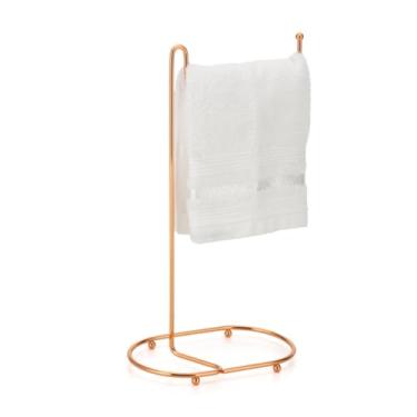 Imagem de Porta Toalha de Rosto Lavabo Pia Banheiro com Elegância E Praticidade(ROSE GOLD)