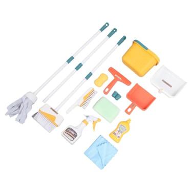 Imagem de Ymiko Conjunto Educacional de Limpeza para Crianças Desenvolve Bons hábitos. Finja Brincar para Casa Com Vassoura, Esfregão e pá de Lixo