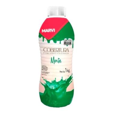 Imagem de Cobertura Para Sorvete Sabor Menta Marvi 1 Kg