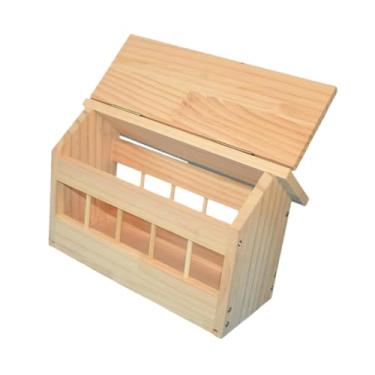 Imagem de IEUDNS Comedouro de madeira para pombos, galinhas e patinhos, S