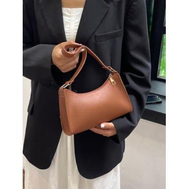 Imagem de Bolsa Feminina de ombro baguete clutch  - Jp bags, Caramelo