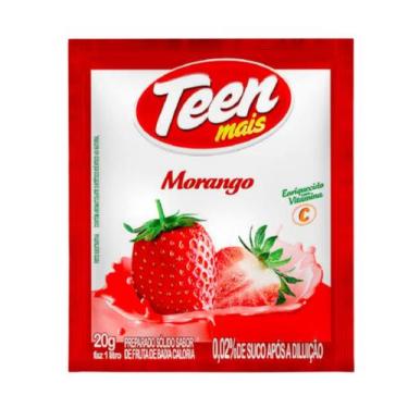 Imagem de Suco teen morango 225 g caixa com 15 unidades de 15 g - LUAL ALIMENTOS