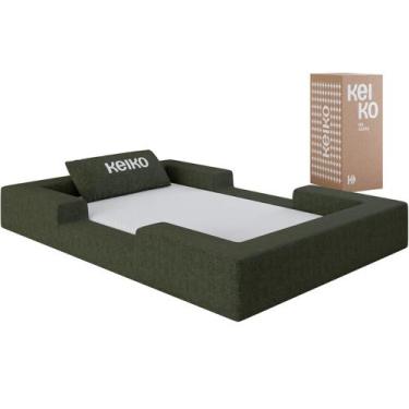 Imagem de Cama Montessoriana Berço Ninho Espuma Boucle Verde Keiko - Keiko Colch