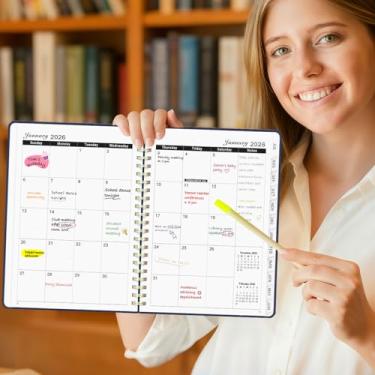 Imagem de Agenda mensal/calendário 2026-2028 - planejador mensal de 3 anos 2026-2028, janeiro de 2026 - dezembro de 2028, 23 x 16,5 cm, calendário de 36 meses + abas + bolso - azul