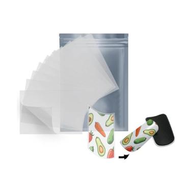 Imagem de Película de sublimação A4 PET 21 x 29,7 cm, filme de transferência de calor 3D, folhas de pré-tratamento, transparente, papel de transferência de sublimação para teclas, capas de telefone, camisetas