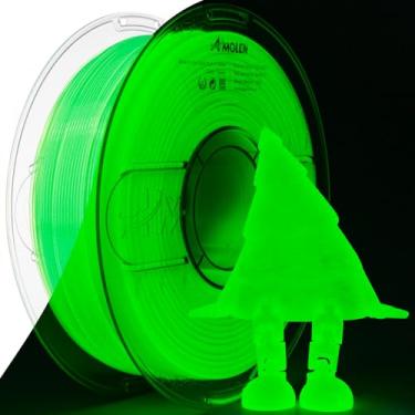 Imagem de AMOLEN Filamento para Impressora 3D Pla, Filamento Pla Verde Brilhante de 1,75 Mm para Impressão 3D, Melhor com Lâmpadas Uv, Carretel de 1 Kg(2,2 Libras), Precisão Dimensional +/- 0,02 Mm, Adequado Pa