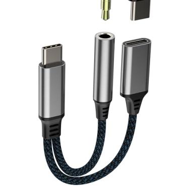 Imagem de Adaptador USB C para porta de carregamento de áudio de 3,5 mm (2 em 1) para iPhone 16 15 divisor de fone de ouvido para iPad DAC AUX estéreo cabo de fone de ouvido tipo C carregador compatível com