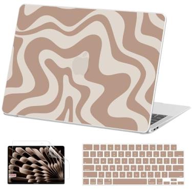 Imagem de AKIT Capa compatível com MacBook Pro de 13 polegadas M2 A2338 2025-2016 M1 A2251 A2289 A2159 A1989 A1708 A1706, estampa exclusiva de plástico para laptop, capa de teclado e película protetora de tela