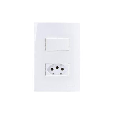 Imagem de Interruptor +Tomada 20A Margirius Sleek C/Placa 4X2