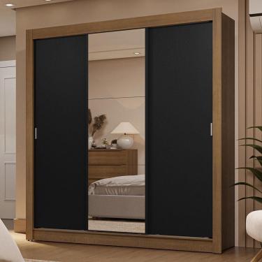 Imagem de Guarda-roupa Casal 3 Portas Correr Espelho 2 Gavetas