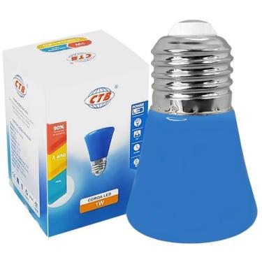 Imagem de Lâmpada Azul Led Mini Bulbo T44 1W 127V E27 Ip44 - CTB, 110V