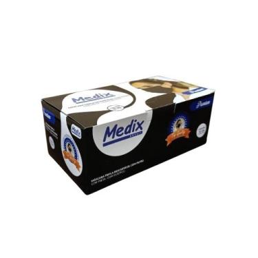 Imagem de Máscara Descartável Tripla Preta c/Elástico c/50 - Medix