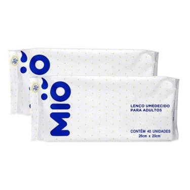 Imagem de Kit 2 Lenço Umedecido para Adultos Mió com 40 Unidades