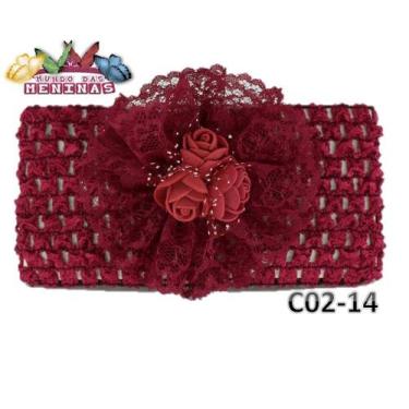 Imagem de 1 Faixa De Crochê /tricô Para Bebê mod 02 - Mundo das Meninas, Lilás