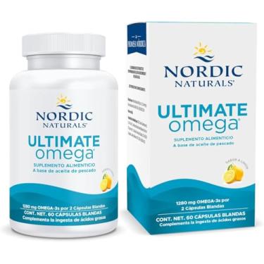 Imagem de Nordic Naturals Ultimate Omega, Sabor De Limão - 60 Géis Macios - 1280 Mg Omega-3 - Óleo De Peixe Ômega-3 De Alta Potência Com EPA E DHA - Não-OGM - 30 Porções 60 Contagem (Pacote De 1)